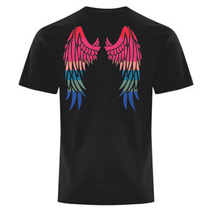 Coloured Angel Wings Everyday Cotton Blend T Shirt